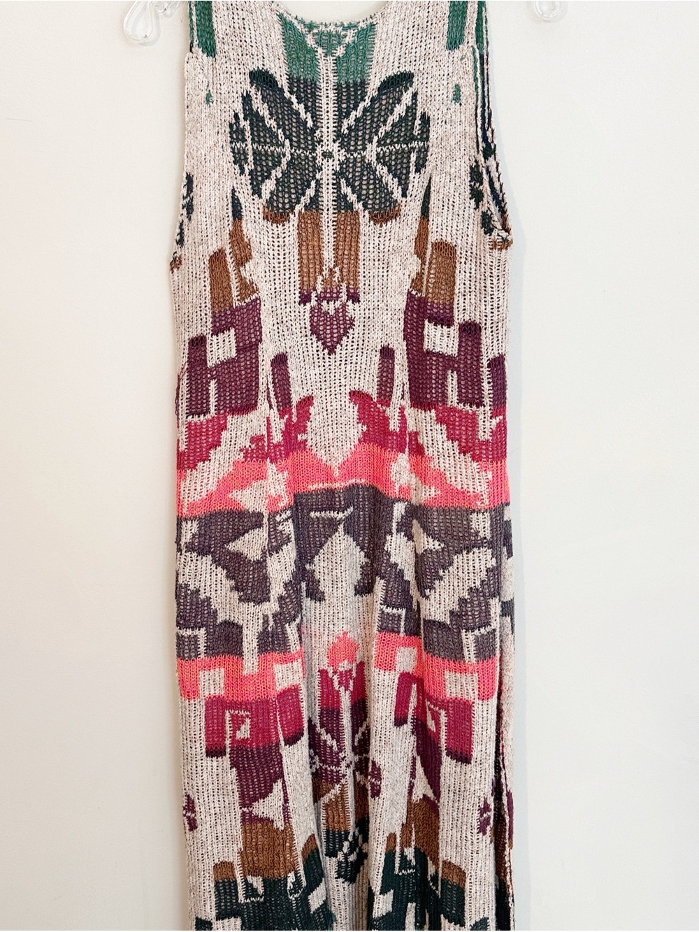 Anthropologie x Cecilia Prado sweater duster cardigan Aztec knit women size Med - Picture 6 of 8